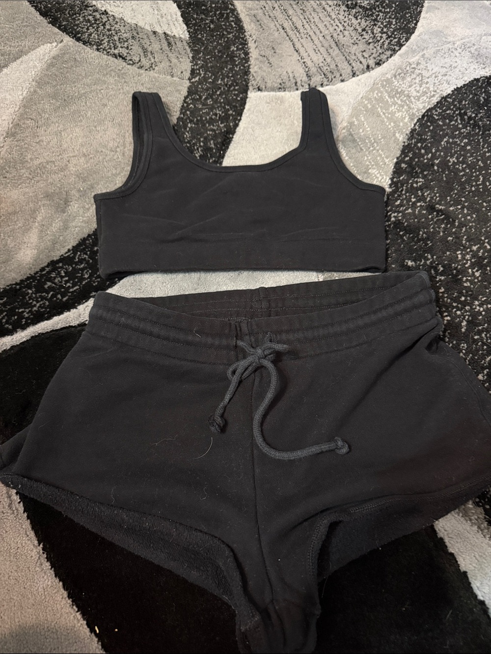 TNA Black Women's Athletic Drawstring Shorts